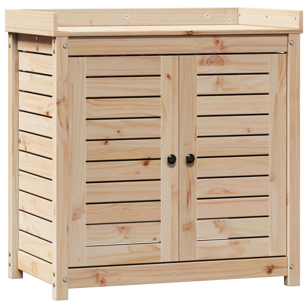 Vidaxx Pflanztisch mit Regalen 82,5x50x86,5 cm massives Kiefernholz