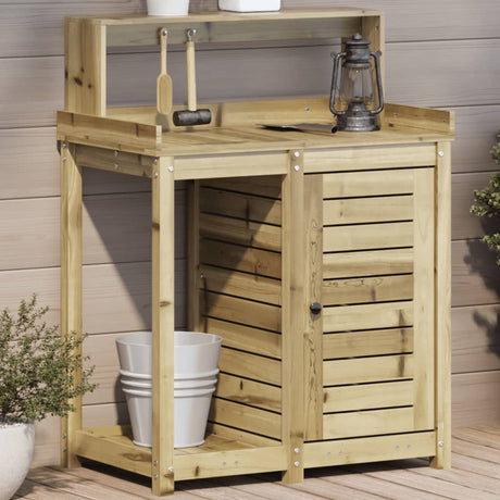 Vidaxx Pflanztisch mit Regalen 82,5x50x109,5 cm aus imprägniertem Holz