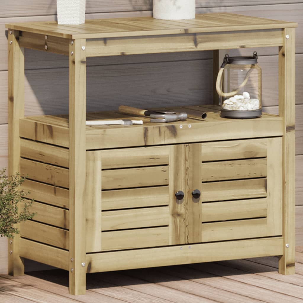 Vidaxx Pflanztisch mit Regalen 82,5x45x81 cm aus imprägniertem Holz