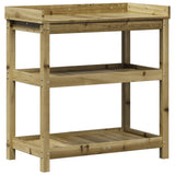 Vidaxx Pflanztisch mit Regalen 82,5x45x86,5 cm aus imprägniertem Holz