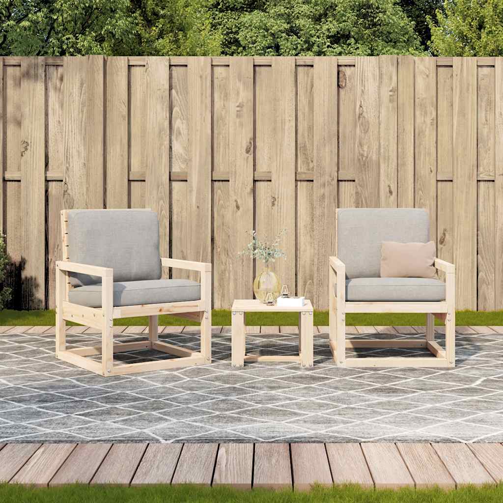 Vidaxl 3-delige loungeset massief grenenhout