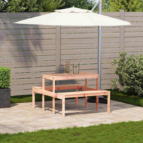 Vidaxl picknicktafel 110x134x75 cm massief douglashout