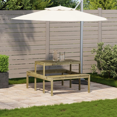 Vidaxl picknicktafel 110x134x75 cm geïmpregneerd grenenhout