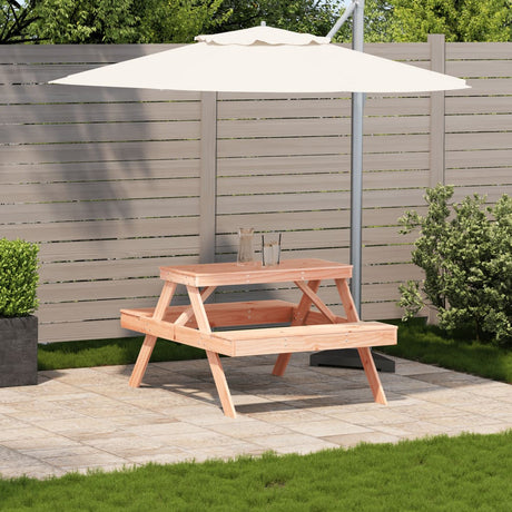Vidaxl picknicktafel 105x134x75 cm massief douglashout
