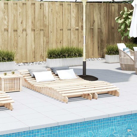 Vidaxl ligbedden 2 st 205x60x31,5 cm massief grenenhout