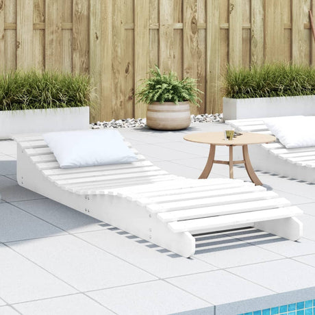 Vidaxl ligbed 205x60x31,5 cm massief grenenhout wit