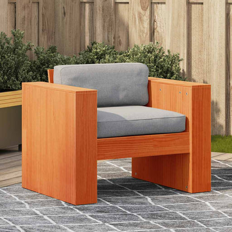 Vidaxl tuinbank 79x60x62 cm massief grenenhout wasbruin