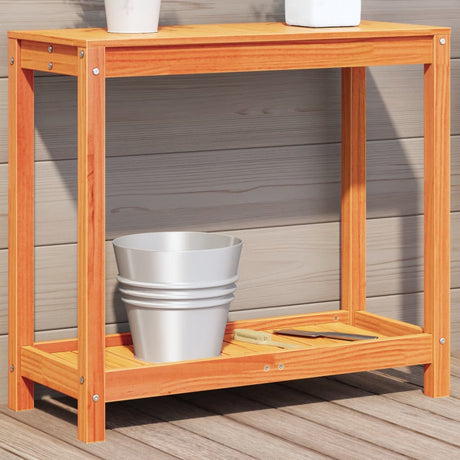 Vidaxx Pflanztisch mit Ablage 82,5x35x75 cm massives Kiefernholz, waschbraun