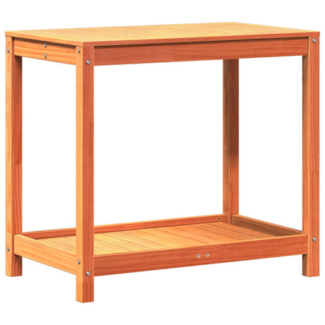 Vidaxx Pflanztisch mit Ablage 82,5x50x75 cm massives Kiefernholz, waschbraun