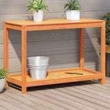 Vidaxx Pflanztisch mit Ablage 108x50x75 cm massives Kiefernholz, waschbraun