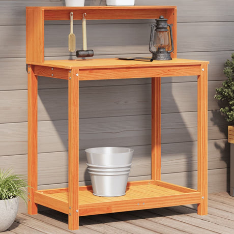 Vidaxx Pflanztisch mit Regalen 82,5x50x109,5 cm Kiefernholz braun