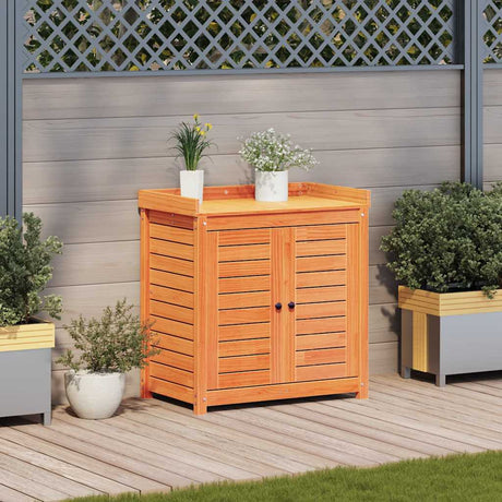 Vidaxx Pflanztisch mit Regalen 82,5x50x86,5 cm Kiefernholz braun