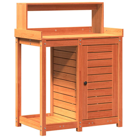 Vidaxx Pflanztisch mit Regalen 82,5x50x109,5 cm Kiefernholz braun