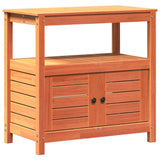 Vidaxx Pflanztisch mit Regalen 82,5x45x81 cm massives Kiefernholz braun