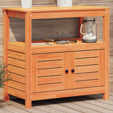 Vidaxx Pflanztisch mit Regalen 82,5x45x81 cm massives Kiefernholz braun