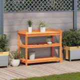 Vidaxx Pflanztisch mit Regalen 108x45x86,5 cm Kiefernholz braun