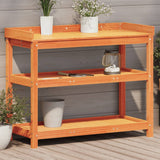 Vidaxx Pflanztisch mit Regalen 108x45x86,5 cm Kiefernholz braun