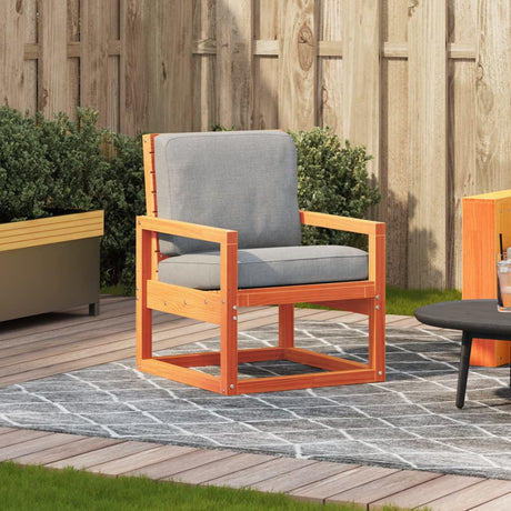 Vidaxl tuinstoel 57,5x63x76 cm massief grenenhout wasbruin