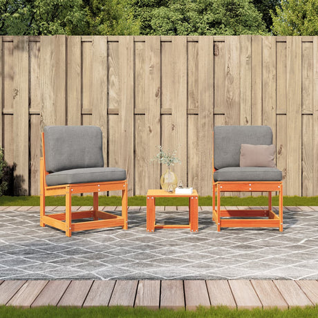 Vidaxl 3-delige loungeset massief grenenhout wasbruin