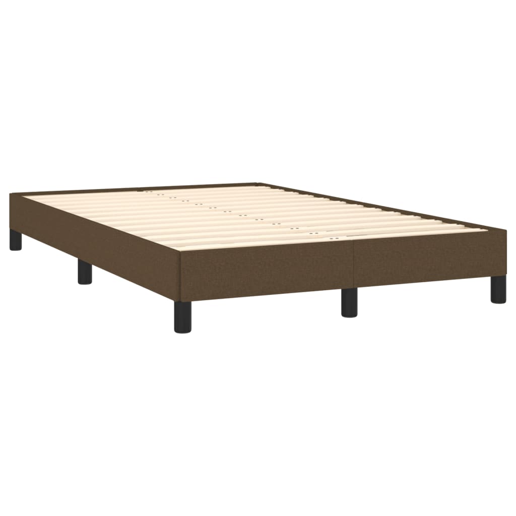 Vidaxl bedframe zonder matras 120x190 cm stof donkerbruin