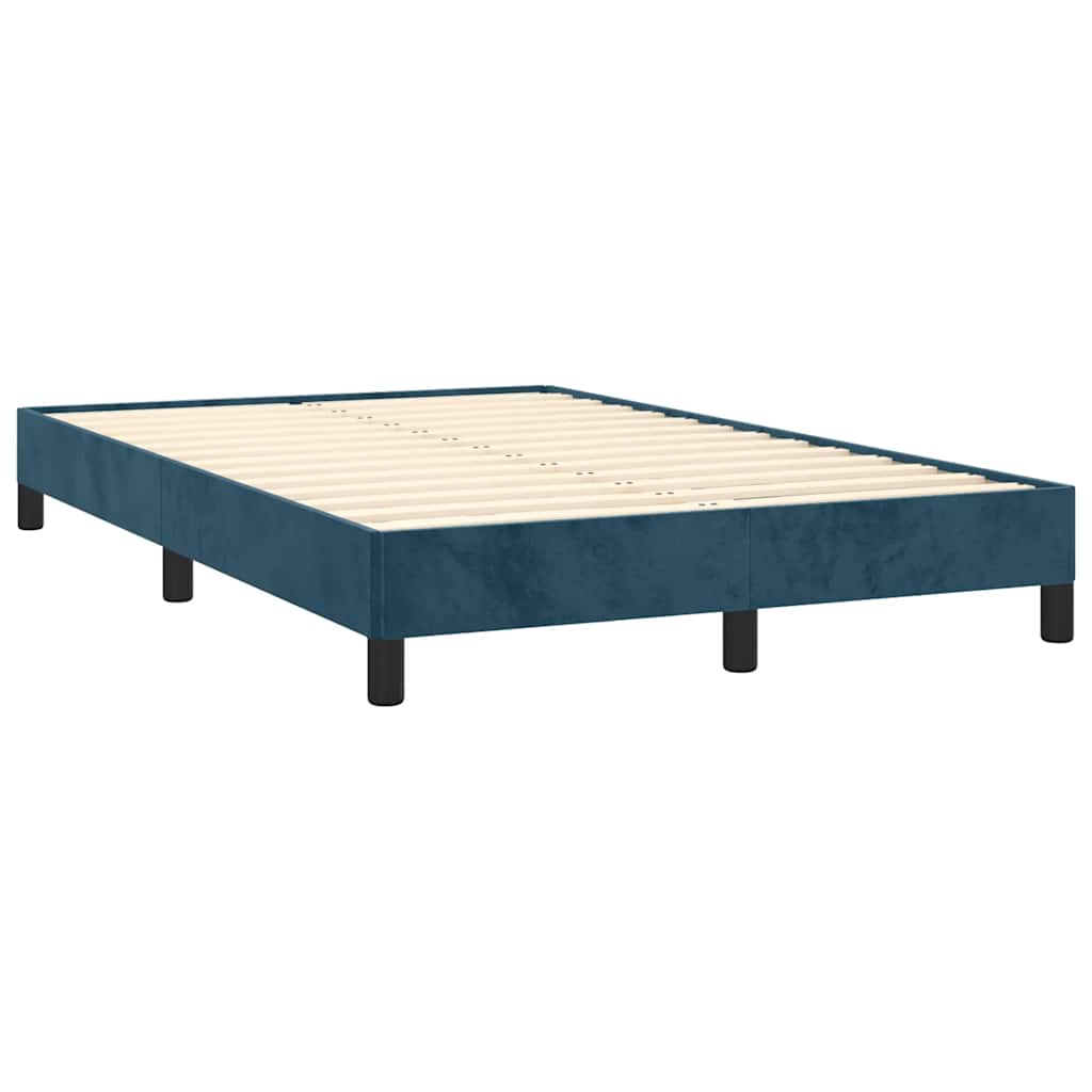 Vidaxl bedframe zonder matras 120x190 cm fluweel donkerblauw