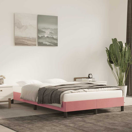 Vidaxl bedframe zonder matras 120x190 cm fluweel roze