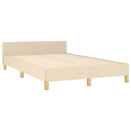 Vidaxl bedframe zonder matras 120x190 cm stof crèmekleurig