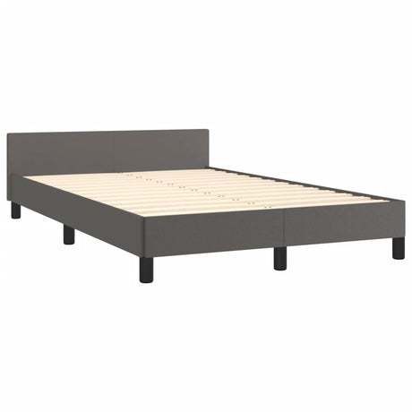 Vidaxl bedframe zonder matras 120x190 cm kunstleer grijs