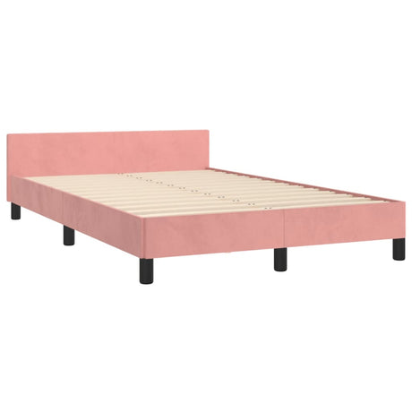 Vidaxl bedframe zonder matras 120x190 cm fluweel roze