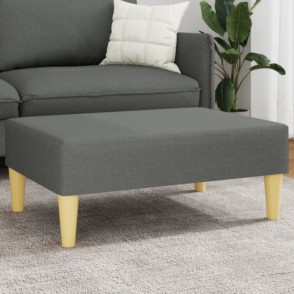 Vidaxl voetenbank 77x55x31 cm stof donkergrijs