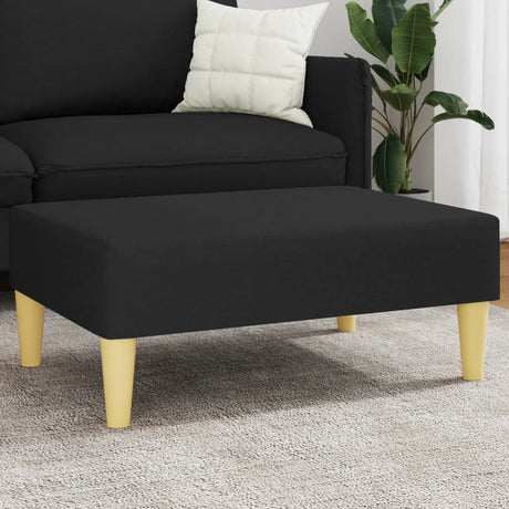 Vidaxl voetenbank 77x55x31 cm stof zwart