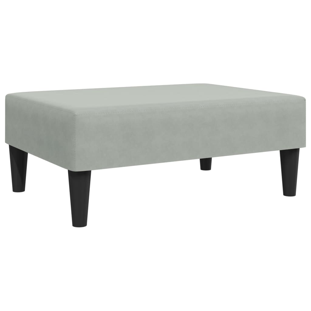 Vidaxl voetenbank 77x55x31 cm fluweel lichtgrijs