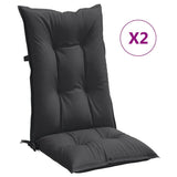 Vidaxx Stuhlkissen 2 Stück hohe Rückenlehne 120x50x7 cm Stoff Anthrazit gemischt