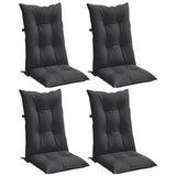 Vidaxx Stuhlkissen 4 Stück hohe Rückenlehne 120x50x7 cm Stoff Anthrazit gemischt