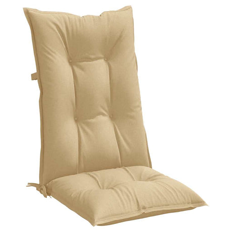 Vidaxx Stuhlkissen 2 Stück hohe Rückenlehne 120x50x7 cm Stoff beige gemischt