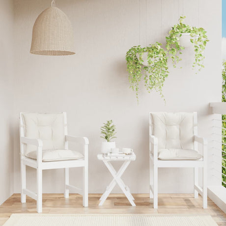 Vidaxx Stuhlkissen 2 Stück niedrige Rückenlehne 100x50x7 cm Stoff gemischt creme