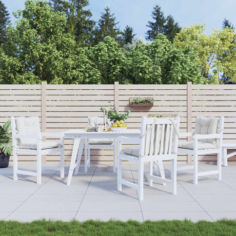 Vidaxx Stuhlkissen 4 Stück niedrige Rückenlehne 100x50x7 cm Stoff gemischt creme