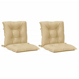 Vidaxx Stuhlkissen 2 Stück niedrige Rückenlehne 100x50x7 cm Stoff beige gemischt