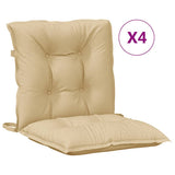 Vidaxx Stuhlkissen 4 Stück niedrige Rückenlehne 100x50x7 cm Stoff beige gemischt