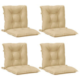 Vidaxx Stuhlkissen 4 Stück niedrige Rückenlehne 100x50x7 cm Stoff beige gemischt