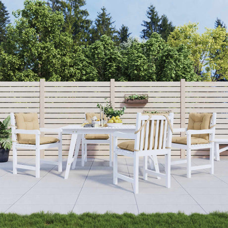 Vidaxx Stuhlkissen 4 Stück niedrige Rückenlehne 100x50x7 cm Stoff beige gemischt