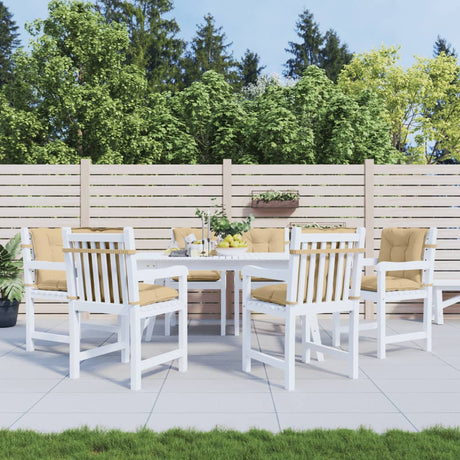 Vidaxx Stuhlkissen 6 Stück niedrige Rückenlehne 100x50x7 cm Stoff beige gemischt