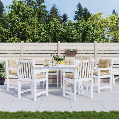 Vidaxx Stuhlkissen 6 Stück niedrige Rückenlehne 100x50x7 cm Stoff beige gemischt