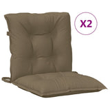 Vidaxx Stuhlkissen 2 Stück niedrige Rückenlehne 100x50x7 cm Stoff taupe meliert