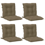 Vidaxx Stuhlkissen 4 Stück niedrige Rückenlehne 100x50x7 cm Stoff taupe meliert