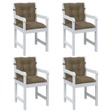 Vidaxx Stuhlkissen 4 Stück niedrige Rückenlehne 100x50x7 cm Stoff taupe meliert