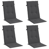 Vidaxx Stuhlkissen 4 Stück hohe Rückenlehne 120x50x4 cm Stoff Anthrazit gemischt