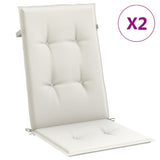 Vidaxx Stuhlkissen 2 Stück hohe Rückenlehne 120x50x4 cm Stoff gemischt creme