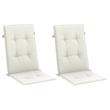Vidaxx Stuhlkissen 2 Stück hohe Rückenlehne 120x50x4 cm Stoff gemischt creme