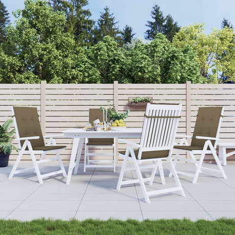 Vidaxx Stuhlkissen 4 Stück hohe Rückenlehne 120x50x4 cm Stoff Melange Taupe